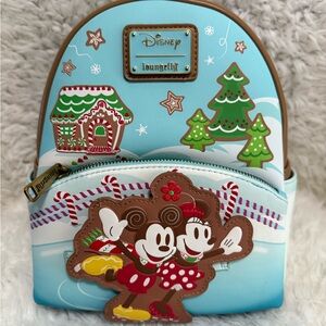 Loungefly Disney Holiday Backpack - Blue and Brown